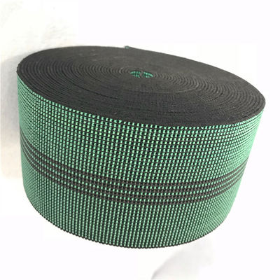 Chiny 3-calowe zakryte nici Elastyczna gumowa tapicerka taśmy dla funkcji Sofa w kolorze zielonym 460B # dostawca
