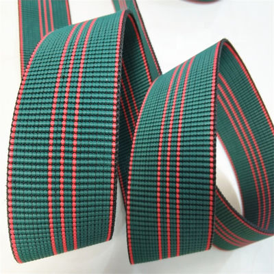 Chiny 5cm Technika tkania Malezyjska guma Taśma polipropylenowa / Elastyczna taśma tapicerska dostawca